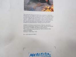 BMW Motorcycle Equipment 1997 -moottoripyörien varusteiden ja tarvikkeiden myyntiesite englanniksi