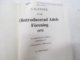 Kalender över Ointroducerad Adel i Sverige 1975 -ruotsalaiset naturalisoimattomat suvut, aateliskalenteri / adelskalender