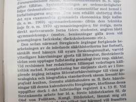 Kalender över Ointroducerad Adel i Sverige 1970 -ruotsalaiset naturalisoimattomat suvut, aateliskalenteri / adelskalender