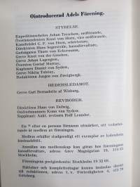 Kalender över Ointroducerad Adel i Sverige 1970 -ruotsalaiset naturalisoimattomat suvut, aateliskalenteri / adelskalender