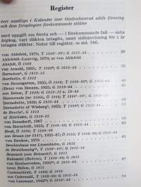 Kalender över Ointroducerad Adel i Sverige 1970 -ruotsalaiset naturalisoimattomat suvut, aateliskalenteri / adelskalender