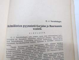 Karjalan järvet - Ohjekirja kotiseudun tutkijoille ja kalastajille - Borodinskin Biologisen aseman julkaisu 1930 -erittäin harvinainen Neuvosto-Karjalassa julkaistu