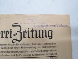 Fischerei-Zeitung 1938, Wachstumsuntersuchungen an Süsswassersischen... -eripainos, &quot;Reicnährstand Blut und Boden&quot; -natsikotkalogo kannessa