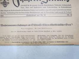 Fischerei-Zeitung 1938, Wachstumsuntersuchungen an Süsswassersischen... -eripainos, &quot;Reicnährstand Blut und Boden&quot; -natsikotkalogo kannessa