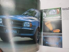 Opel Ascona 1980 -myyntiesite / sales brochure