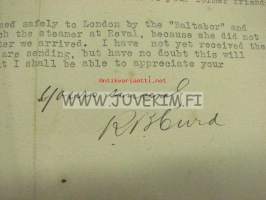 Commonwealth of Australia...Fred Palmros (Rauma) 1921 -asiakirja