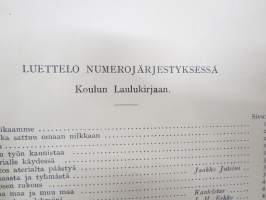 Kansakoulun lauluoppi - varsinaisen Kansakoulun laulukirja -teokseen liittyvä opettajalle tarkoitettu erillinen teos, jonka avulla edetään / opetetaan lauluja ym.