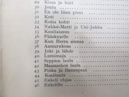 Kansakoulun lauluoppi - varsinaisen Kansakoulun laulukirja -teokseen liittyvä opettajalle tarkoitettu erillinen teos, jonka avulla edetään / opetetaan lauluja ym.