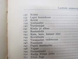 Kansakoulun lauluoppi - varsinaisen Kansakoulun laulukirja -teokseen liittyvä opettajalle tarkoitettu erillinen teos, jonka avulla edetään / opetetaan lauluja ym.