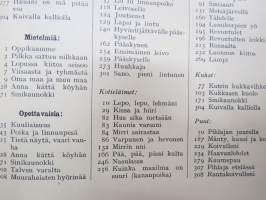 Kansakoulun lauluoppi - varsinaisen Kansakoulun laulukirja -teokseen liittyvä opettajalle tarkoitettu erillinen teos, jonka avulla edetään / opetetaan lauluja ym.