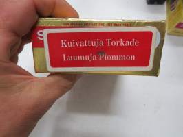 Sunsweet Large California Prunes -avaamaton tuotepakkaus arviolta 1970-luvun alusta, hinta ollut 2,86 mk