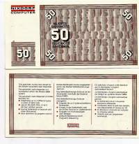 Pankkiautomaatin testiseteli / Test note specimen 50