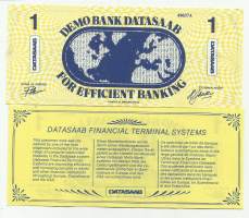 Pankkiautomaatin testiseteli / Demo Bank Datasaab - For Efficient Banking  1