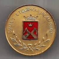 SVUL Etelä-Karjalan  piiri - mitali 45 mm 1958  emali