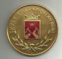 SVUL Etelä-Karjalan  piiri - mitali 45 mm 1952  emali