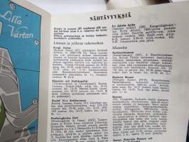 TV-Experten - kaikkialla kaupungilla - Tukholman opas / kartta, kodinkoneliikkeen opas / kartta Suomesta tuleville turisteille 1950-luvulta