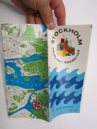 Stockholm - Kaupunki saarella - Matkailutiedonantoja 1961-62 - Tukholman opas / kartta
