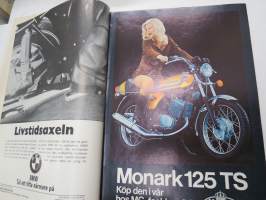 MC-Nytt 1973 nr 4, Guzzi 850, Dunstall, Monark 125 TS, Yamaha TX 750, Morini motorn, Benelli story, etc.