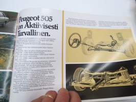Peugeot 505 1980 -myyntiesite / sales brochure
