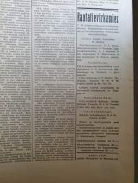 Rautatievirkamies, numero 15, 16.11.1942. V.R. virkamiesjärjestöjen äänenkannattaja.