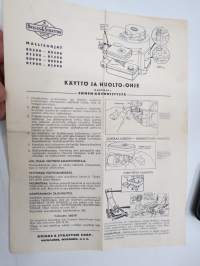 Briggs &amp; Stratton mallisarjat 80500-80596, 81500-81596, 80900-80996, 81900-81996 käyttö- ja huolto-ohje