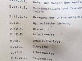 A 052/1/117 Universalpioniermaschine DOK-M Beschreibung und Nutzung -itäsaksalainen pioneerijoukkojen traktorin / työkoneen tekniset ominaisuudet ja käyttöohjeet