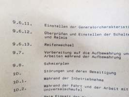 A 052/1/117 Universalpioniermaschine DOK-M Beschreibung und Nutzung -itäsaksalainen pioneerijoukkojen traktorin / työkoneen tekniset ominaisuudet ja käyttöohjeet