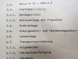 A 052/1/206 Bugsierboot BMK 150M Beschreibung und Nutzung -itäsaksalainen pioneerijoukkojen moottoriveneen / hinaajan tekniset ominaisuudet ja käyttöohjeet