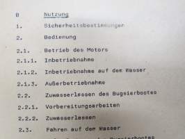 A 052/1/206 Bugsierboot BMK 150M Beschreibung und Nutzung -itäsaksalainen pioneerijoukkojen moottoriveneen / hinaajan tekniset ominaisuudet ja käyttöohjeet