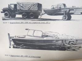 A 052/1/206 Bugsierboot BMK 150M Beschreibung und Nutzung -itäsaksalainen pioneerijoukkojen moottoriveneen / hinaajan tekniset ominaisuudet ja käyttöohjeet