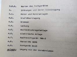 A 051/1/208 - Schützenpanzerwagen 152W1 - Nutzung -itäsaksalainen panssarivaunujen käyttöohje