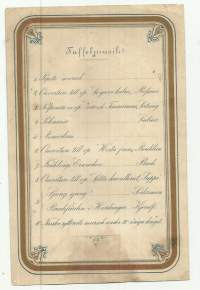 Middag den 23  November 1976 / Taffelmusik - ruokalista / menu