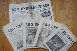 Åbo Underrättelser  1959  25.6 , 7.9 , 8,9 ja 10.12 yht 5 lehteä