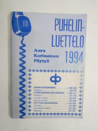 Aura, Karinainen, Pöytyä Puhelinluettelo 1994