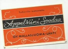 Appelsiini Soodaa -  juomaetiketti