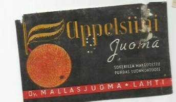 Appelsiini Juoma -  juomaetiketti