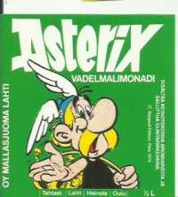 Asterix Vadelmalimonadi -  juomaetiketti