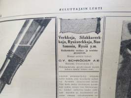 Kuluttajain Lehti 1936 nr 15-16, &quot;Moskova&quot;-kortti edistysmielistä osuuskauppaa vastaan, OTK puvut, Singapore - ihmistyyppejä ja muotia, Suomalaisesta aapeluksesta...