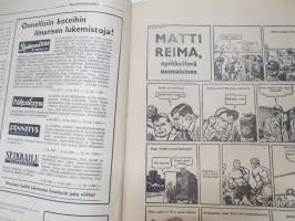 Jännityslukemisto 1942 nr 2, keskiaukeamalla &quot;Iskevä Salama - Flash Gordon&quot;, etulehdellä &quot;Pantterityttö&quot;, takasivulla Matti ja Reima -sarjakuvat, Marton Taiga, ym.