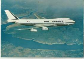 Boeing 747  lentokone  postikortti  - lentokonepostikortti kulkematon