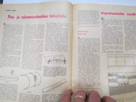 Taitaja 1962 nr 1 - &quot;Zero&quot;, Akustiikka levyjen kiinnitys, Kumimoottorilennokki &quot;TI&quot; Mikojan E-66, Moottorikelkan pienoismalli, vauvan kantokassi, Kenkien