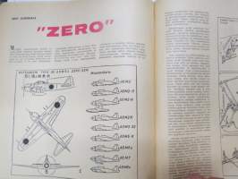 Taitaja 1962 nr 1 - &quot;Zero&quot;, Akustiikka levyjen kiinnitys, Kumimoottorilennokki &quot;TI&quot; Mikojan E-66, Moottorikelkan pienoismalli, vauvan kantokassi, Kenkien