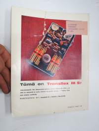 Taitaja 1962 nr 1 - &quot;Zero&quot;, Akustiikka levyjen kiinnitys, Kumimoottorilennokki &quot;TI&quot; Mikojan E-66, Moottorikelkan pienoismalli, vauvan kantokassi, Kenkien