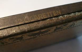 Senoussi - Reemtsma cigaretten -tupakka, tyhjä peltirasia,12 tupakalle.