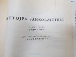 Autojen sähkölaitteet - Kansanvalistusseuran kirjeopiston opetuskirjeet sidottuna, perusteellista tietoa v. 1958