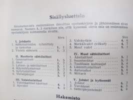 Autojen sähkölaitteet - Kansanvalistusseuran kirjeopiston opetuskirjeet sidottuna, perusteellista tietoa v. 1958