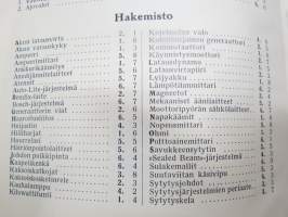 Autojen sähkölaitteet - Kansanvalistusseuran kirjeopiston opetuskirjeet sidottuna, perusteellista tietoa v. 1958