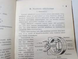 Autojen sähkölaitteet - Kansanvalistusseuran kirjeopiston opetuskirjeet sidottuna, perusteellista tietoa v. 1958