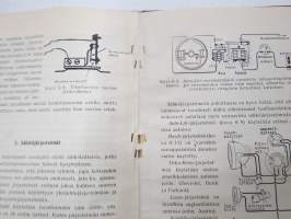 Autojen sähkölaitteet - Kansanvalistusseuran kirjeopiston opetuskirjeet sidottuna, perusteellista tietoa v. 1958