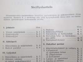 Akut ja sähköparit - Kansanvalistusseuran kirjeopiston opetuskirjeet sidottuna, perusteellista tietoa v. 1954